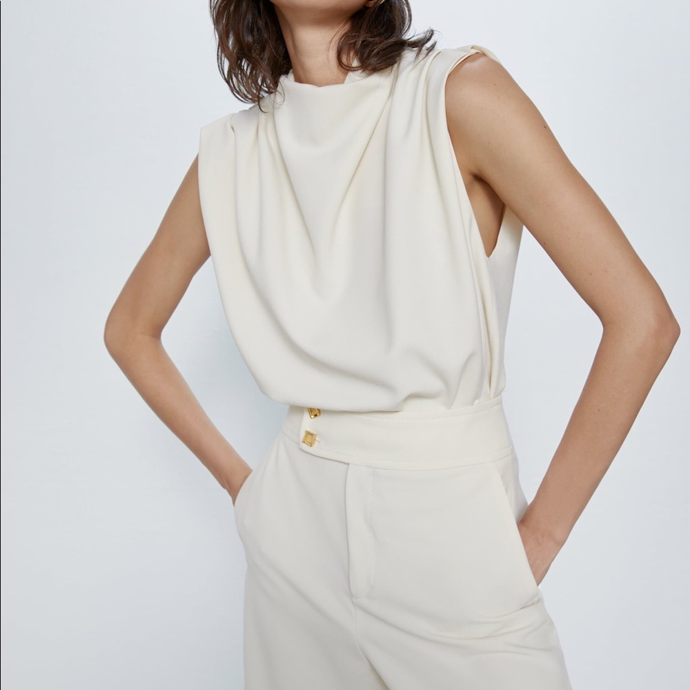 Zara high collar shirt